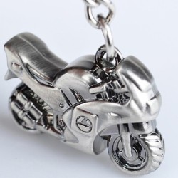 Metal keychain with motorcycleKeyrings