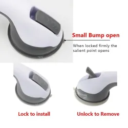 Bathroom wall / door - handle bar - strong suction cup and grip - adjustableBathroom & Toilet