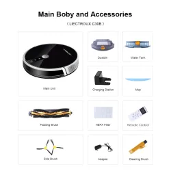 LIECTROUX C30B - 4000pa - robot - vacuum cleaner - 2D map navigation - WiFi - water tankRobot vacuum cleaner