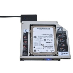 Universal aluminum SATA HDD Caddy 12.7mm box case enclosure optical bayHard drives