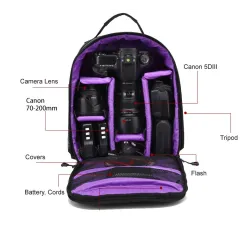 Canon Nikon DSLR HU-00 Waterproof Shockproof Padded Backpack CaseCamera