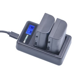 Dual LCD USB Battery Charger for DMW-BLF19 BLF19E BLF19GK BLF19PP DMC-GH3 GH3A GH3AGKBattery & Chargers