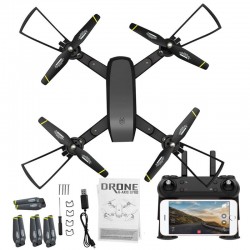 DM DM107 WIFI FPV Dual 2MP Camera Optical Flow Altitude Hold Foldable RC Drone QuadcopterDrones