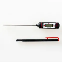 Digital food thermometer - stainless steel - for baking - cooking - meatBakeware