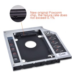 Universal aluminum SATA HDD Caddy 12.7mm box case enclosure optical bayHard drives