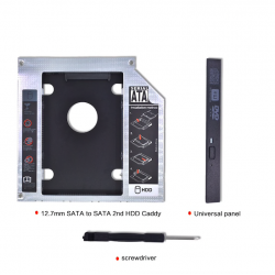 Universal aluminum SATA HDD Caddy 12.7mm box case enclosure optical bayHard drives