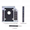 Universal aluminum SATA HDD Caddy 12.7mm box case enclosure optical bayHard drives
