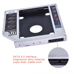 Universal aluminum SATA HDD Caddy 12.7mm box case enclosure optical bayHard drives