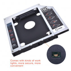 Universal aluminum SATA HDD Caddy 12.7mm box case enclosure optical bayHard drives