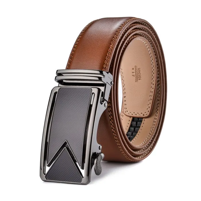 Genuine leather belt with automatic buckleBelts