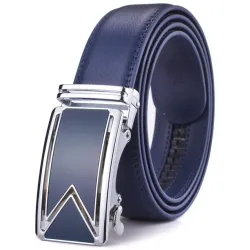 Genuine leather belt with automatic buckleBelts