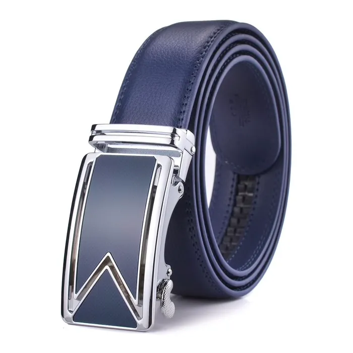 Genuine leather belt with automatic buckleBelts