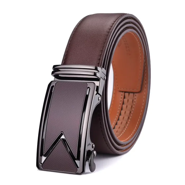 Genuine leather belt with automatic buckleBelts