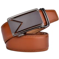 Genuine leather belt with automatic buckleBelts