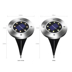 8 LED Buried floor - garden solar light with sensor waterproofSolar lighting