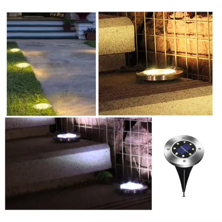 8 LED Buried floor - garden solar light with sensor waterproofSolar lighting
