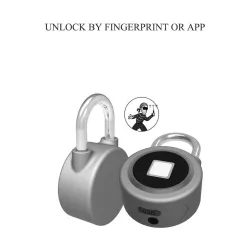 Padlock with fingerprint protection - Smart keyless entry - weatherproof - for Android & iOSHome security