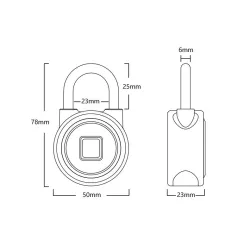 Padlock with fingerprint protection - Smart keyless entry - weatherproof - for Android & iOSHome security