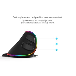 M618 Plus ergonomic vertical optical gaming wired mouse 6 buttons 4000 DPIMouses