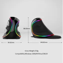 M618 Plus ergonomic vertical optical gaming wired mouse 6 buttons 4000 DPIMouses