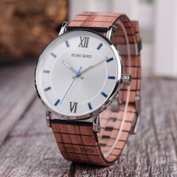 Elegant wooden quartz watch - unisexWatches