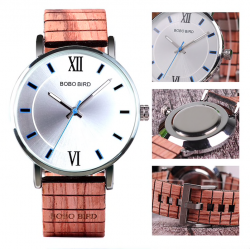 Elegant wooden quartz watch - unisexWatches