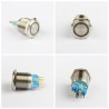 22mm metal waterproof stainless steel button - switch momentary - flat round lampSwitches