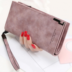 Long leather wallet with zipperWallets