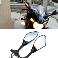 Motorcycle rearview mirrors - Led turn signals lights for Kawasaki 2 pcsMirrors