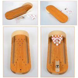 Mini wooden mini bowling game setBaby & Kids