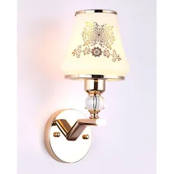 LED wall lamp - single & double head - gold crystalWall lights