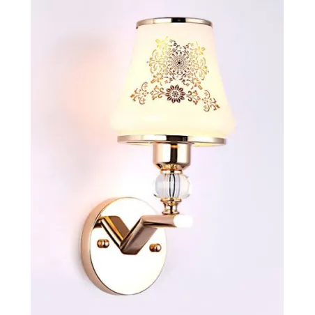 LED wall lamp - single & double head - gold crystalWall lights