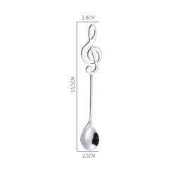 Decorative spoon with music note for tea & coffee & desserts - stainless steelCutlery
