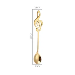 Decorative spoon with music note for tea & coffee & desserts - stainless steelCutlery