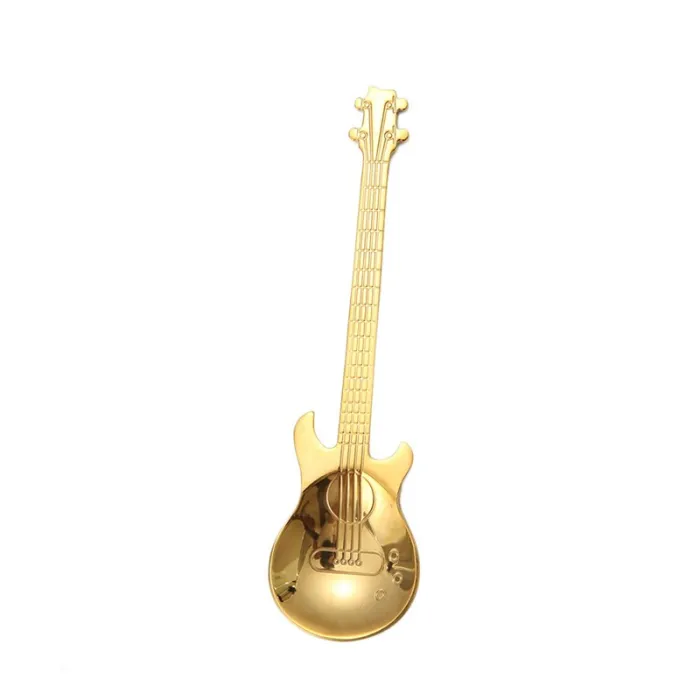 Stainless steel teaspoon with guitar for tea & coffee & dessertsCutlery