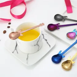Stainless steel teaspoon with guitar for tea & coffee & dessertsCutlery