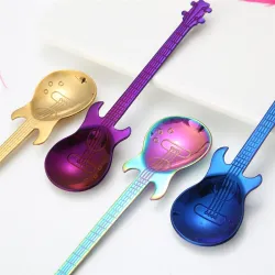 Stainless steel teaspoon with guitar for tea & coffee & dessertsCutlery