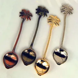 Royal vintage teaspoon with coconut tree for tea - coffee & dessertsCutlery